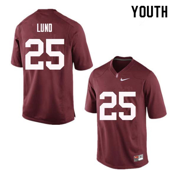 Youth Stanford Cardinal #25 Sione Lund College Football Jerseys Sale-Red